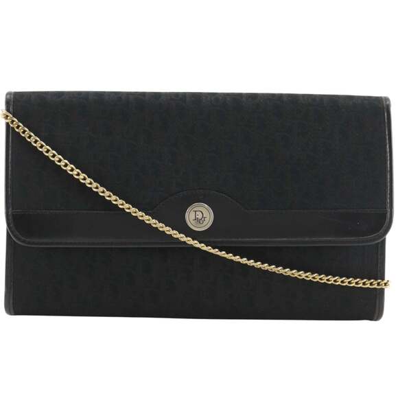 CHRISTIAN DIOR Vintage Black Canvas Shoulder Bag main image 10